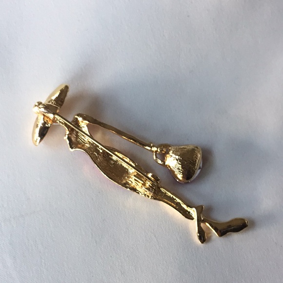 ๐50% OFF/3+...Lady in Red Dress and Dangling Purse Brooch - Picture 4 of 5